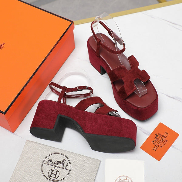 Sandalo HM Jam 70 in pelle scamosciata bordeaux 120315
