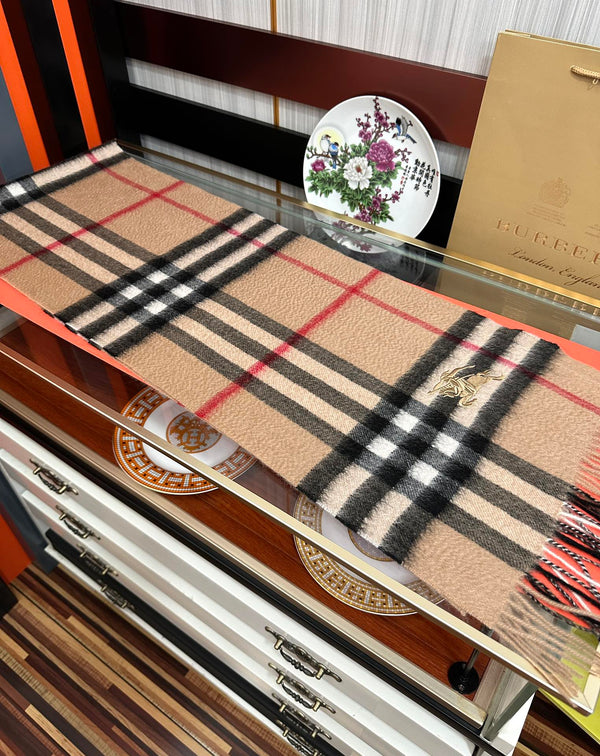 BBR Écharpe double face 180 cm cachemire beige 293003