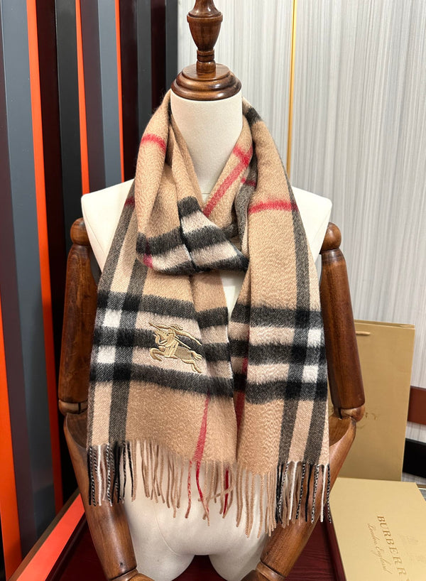 BBR Écharpe double face 180 cm cachemire beige 293003