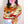 HM 25s Scarf 140cm Orange Beige Cashmere Silk 965623