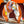HM 25s Major Scarf 90cm Orange Colorful Cashmere 972934
