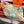 HM 26s Écharpe double face 185cm Crème Orange Vert Cachemire 153122
