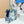 CD Book Tote With Strap Blue Toile De Jouy Floral Garden Canvas
