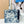 CD Book Tote With Strap Blue Toile De Jouy Floral Garden Canvas