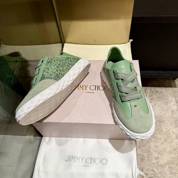 Jimmy Diamond Light Flex Sneaker Green Suede Leather 715045