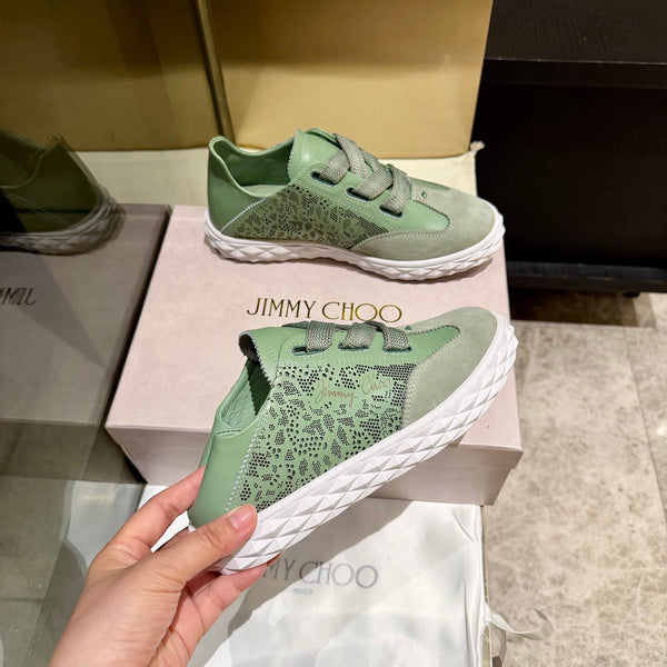 Jimmy Diamond Light Flex Sneaker Green Suede Leather 715045