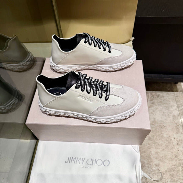Jimmy Diamond Light Flex Sneaker Cream Grey Suede Leather 715043