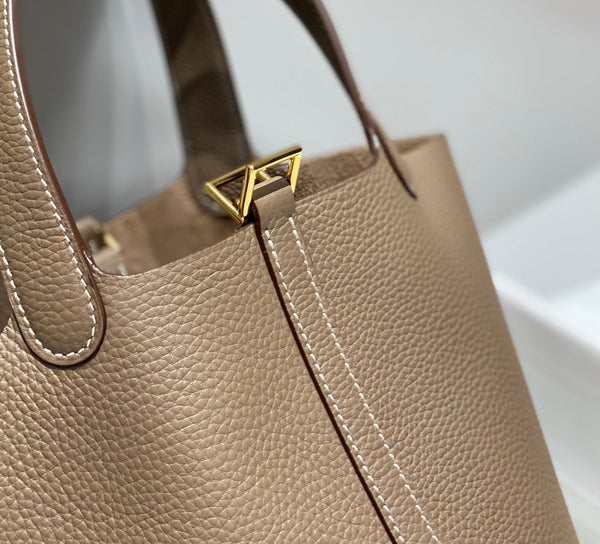 picotin lock etoupe togo leather gold hardware