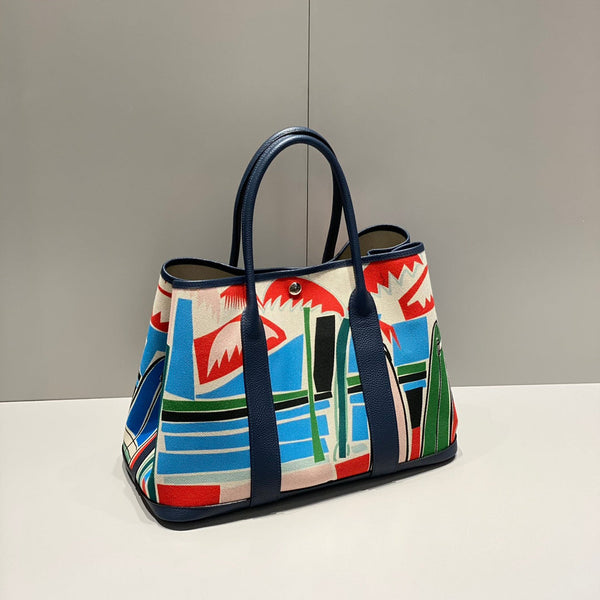 HM Garden Party 36 Multicolor Canvas e Pelle di Vitello Negonda 243410