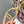STEEPLE 28 BAG IN OFF-WHITE MIX PERSIAN PLUM RED CANVAS AND BROWN SWIFT LEATHER