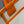 HM Steeple 28 Bag Orange Calfskin White Orange Canvas