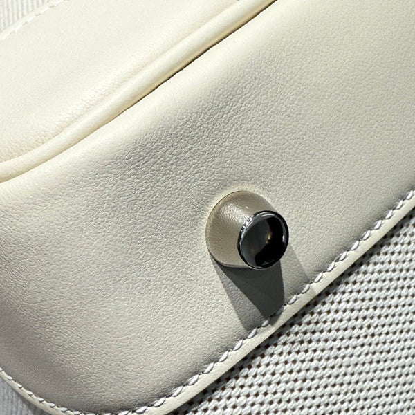 HM Birkin 35cm Milkshake White Canvas with Swift Leather Silver Hardware