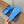 dad sandals dodger blue triple strap lambskin mules