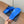dad sandals blue triple strap lambskin mules