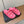 dad sandals dark pink triple strap lambskin mules