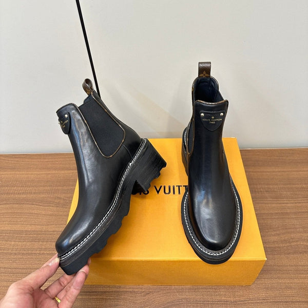 LV Beaubourg Ankle Boots Black Cowhide