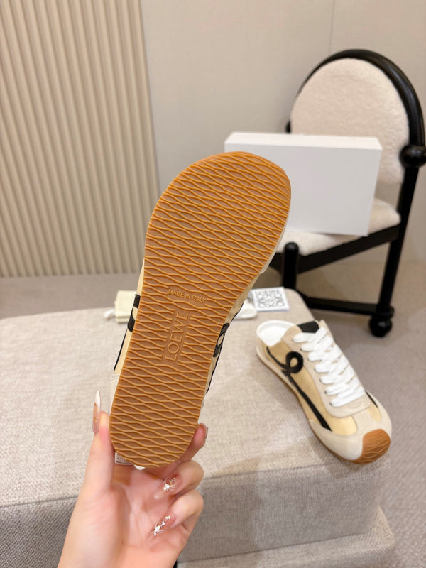 Loe Ballet Runner Slip-On Khahi Beige Suede Nylon 833804