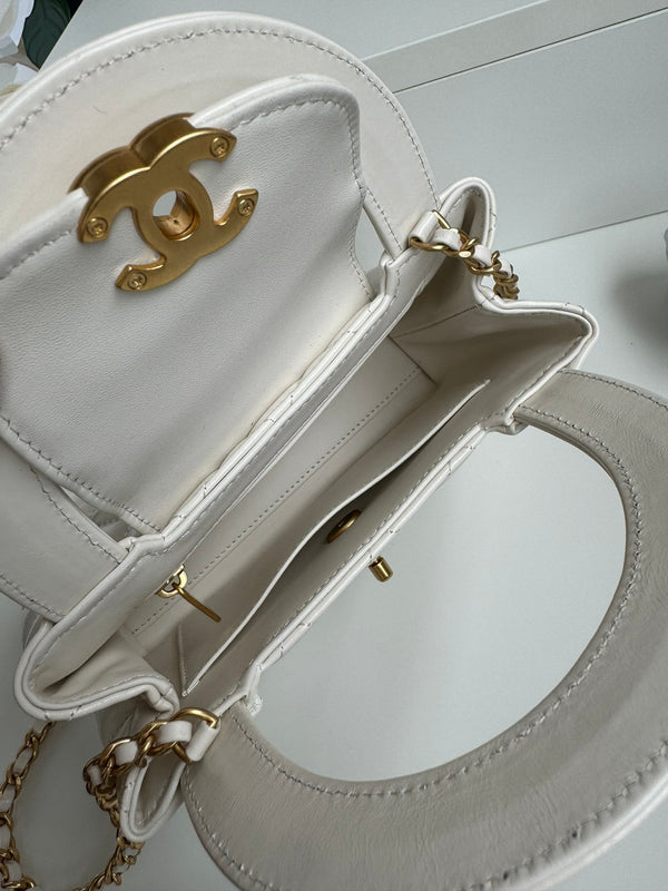 cc 24a nano 19cm borsa shopper kelly in pelle di agnello bianco pastello