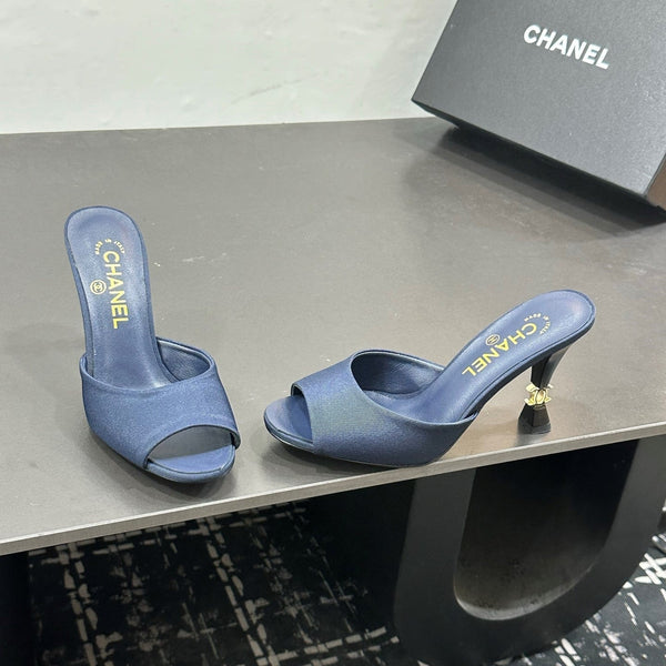 CC 26s Sandal Dark Blue Sheepskin Satin 832567