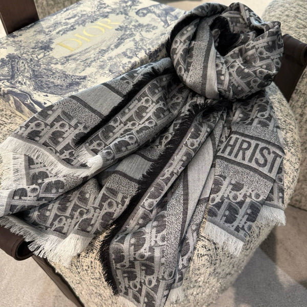 CD 26s Scarf 140cm Silk & Cashmere 299997