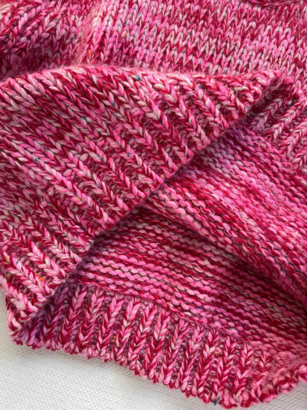 Miu Miu 25 Twisted Snowflake-colored Round-neck Sweater Pink Cashmere