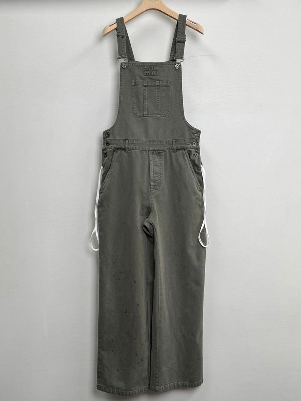 Miu Miu 25 Overalls Gray Green Cotton