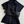 CD 25 Gilet con cintura in lana e viscosa nera
