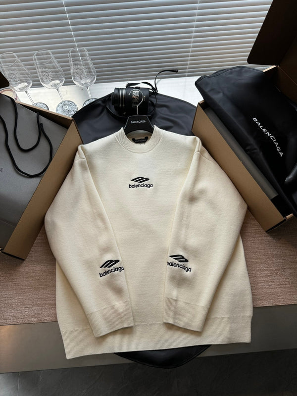 Maglione Balenciaga 25 Lana Bianca 0016