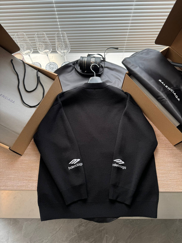 Maglione Balenciaga 25 in lana nera 0017