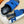 HM ELECTRIC SANDAL COBALT FABRIC AND CALFSKIN