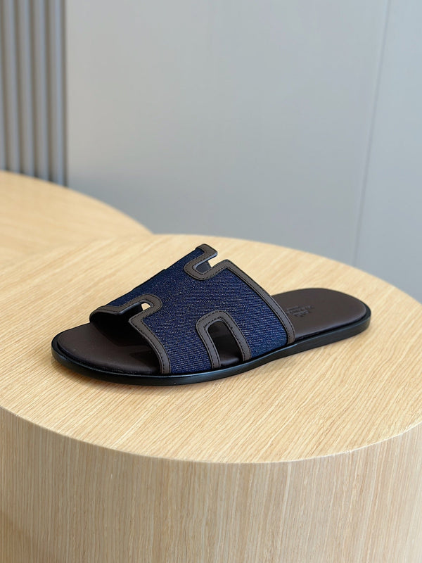 HM IZMIR SANDAL DENIM AND GRAY FABRIC