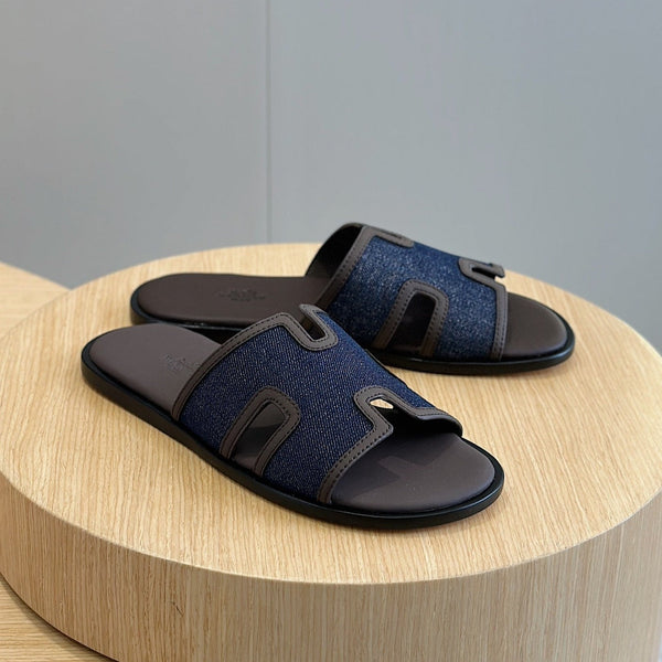 HM IZMIR SANDAL DENIM AND GRAY FABRIC