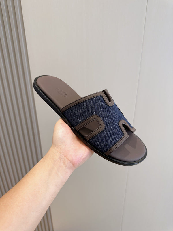 HM IZMIR SANDAL DENIM AND GRAY FABRIC