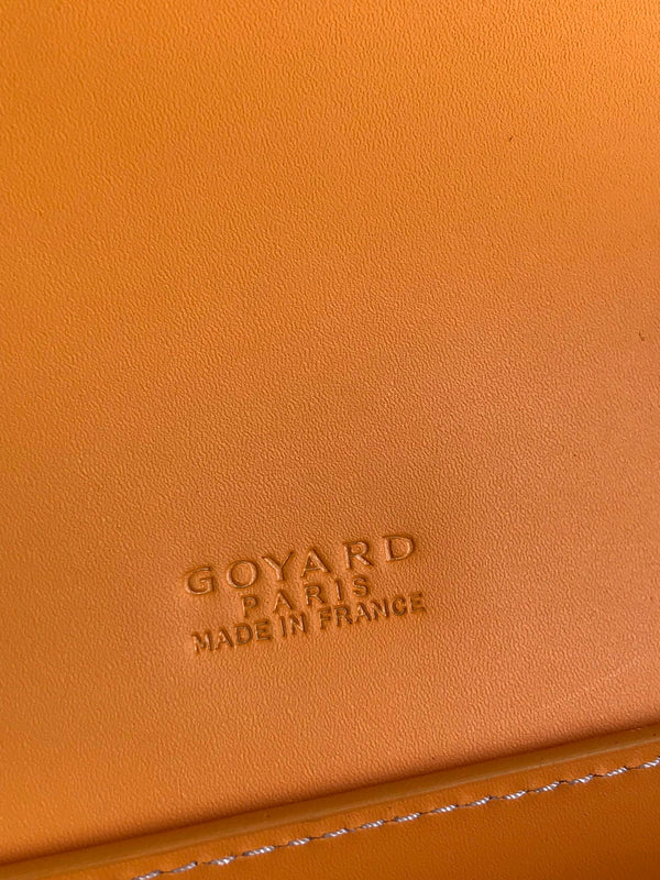BORSA DUCHESSE MARIE-CAROLINE 25 IN TELA GOYARDINE GIALLA E PELLE DI VITELLO LISCIA