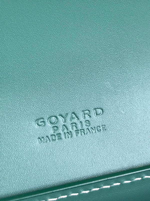 BORSA DUCHESSE MARIE-CAROLINE 25 IN TELA GOYARDINE VERDE E PELLE DI VITELLO LISCIA