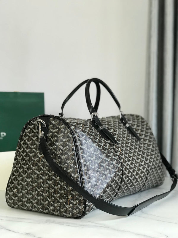 BORSA BOSTON 50 IN TELA GOYARDINE NERA E RIFINITURE IN PELLE DI VITELLO