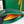 HIRONDELLE BAG 25 IN GREEN LAMBSKIN AND GOYARDINE CANVAS