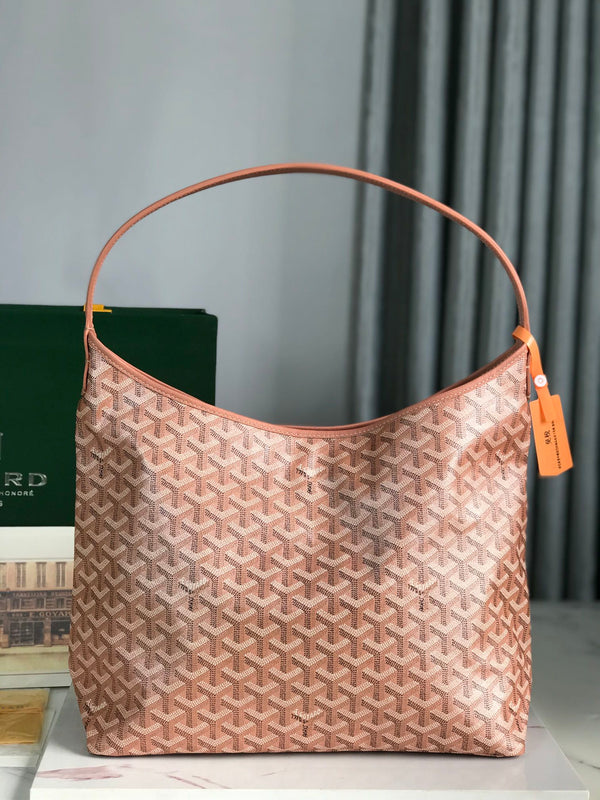 HOBO BOHÈME 42 IN TELA GOYARDINE ROSA MANHATTAN E PELLE DI AGNELLO