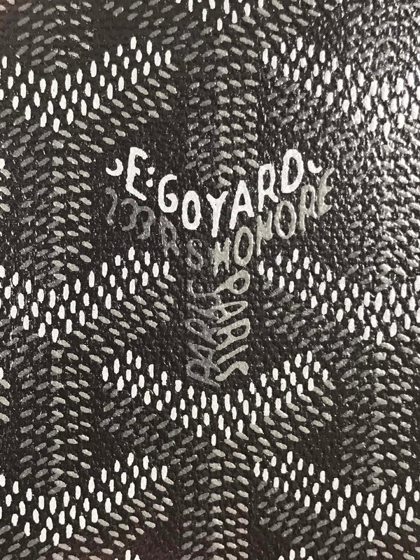 Goyard Victoire Wallet 11cm Black Red Canvas & Cafskin