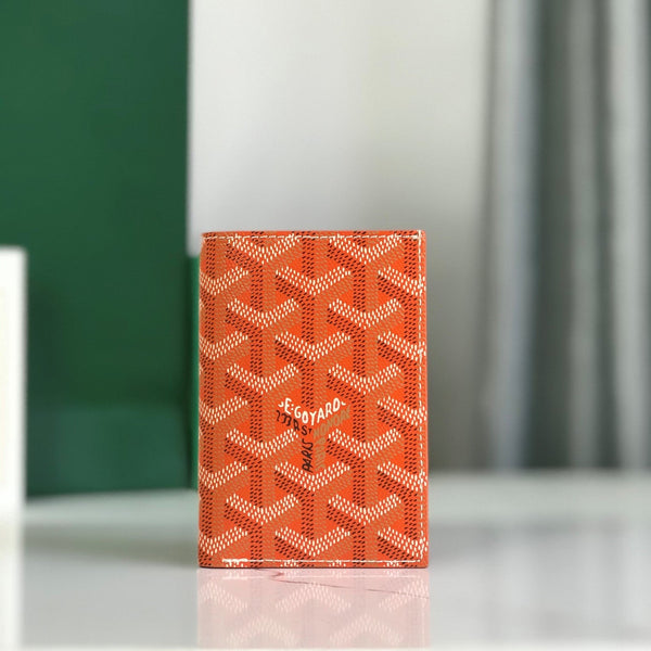 Goyard Saint-Pierre Card Wallet 11cm Orange Canvas