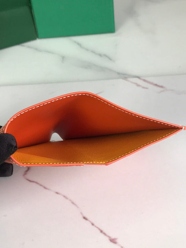 Goyard Saint-Pierre Card Wallet 11cm Orange Canvas