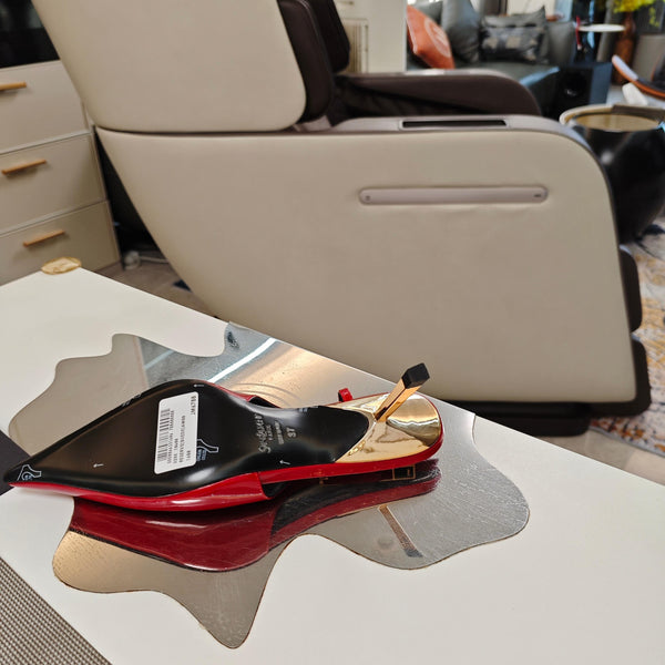 YSL Babylone Slingback 5.5cm Red Glossy Leather