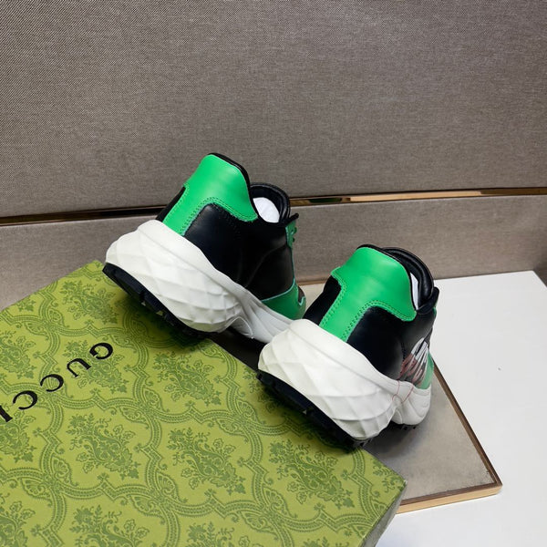 GG Men's 25 Sneaker Green Black Sheepskin 524270