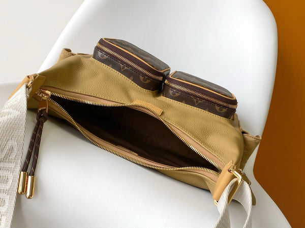 LV Hobo Cargo Bag Khaki Monogram Canvas & Cowhide GHW