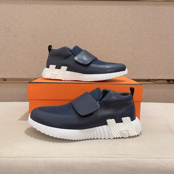 HM H SNEAKER NAVY CANVAS AND CALFSKIN