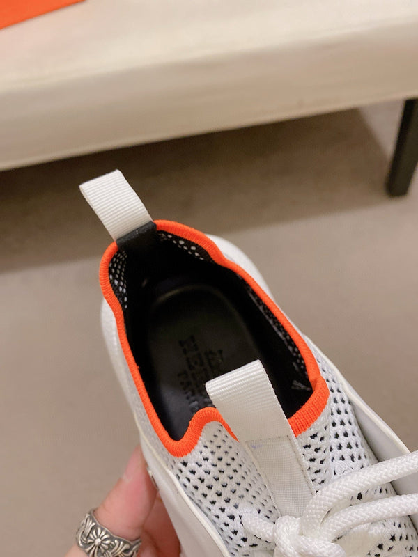 HM Men's Expert Sneaker White Flyknit With Leather 573339