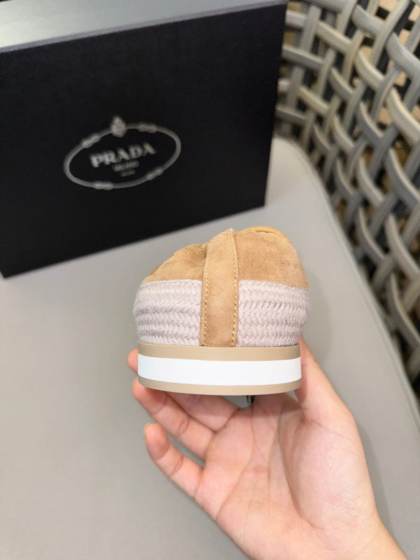 PRA LOAFER IN EGG NOG BEIGE SUEDE