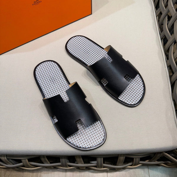 HM Men's Izmir Slide Black Cowhide 540348
