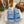 SANDALI CON ZEPPA CHLOÉ WOODY IN TELA BLU CERULEO CON SUOLA IN GOMMA