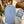 SANDALI CON ZEPPA CHLOÉ WOODY IN TELA BLU CERULEO CON SUOLA IN GOMMA